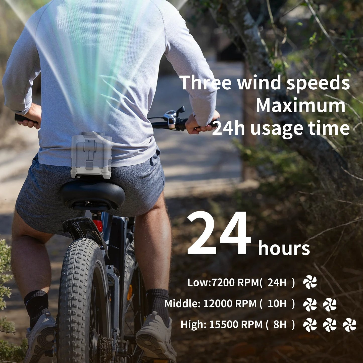 20000mAh Portable Waist Fan