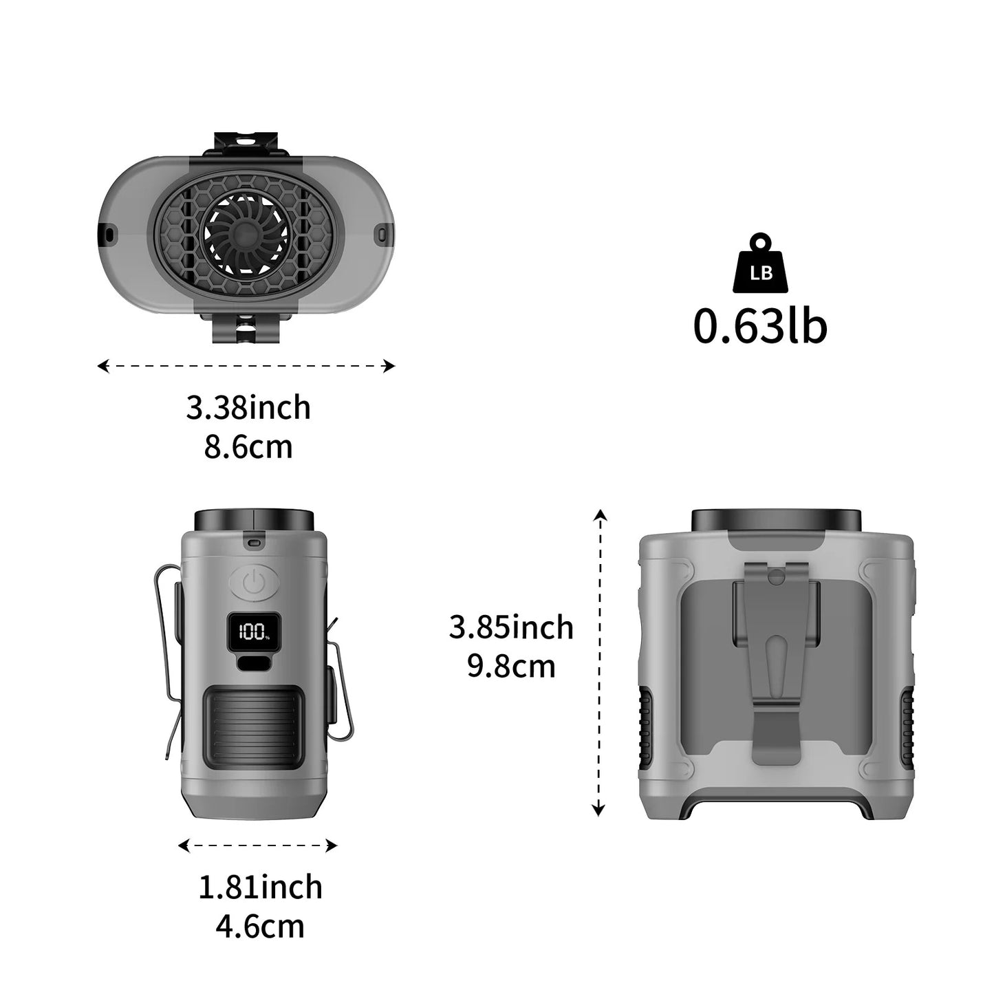 20000mAh Portable Waist Fan
